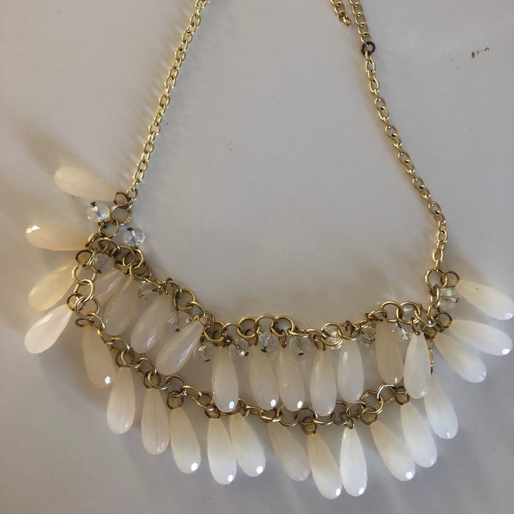White beaded necklace